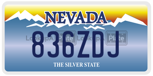 836ZDJ  license plate in NV