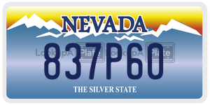 837P60  license plate in NV