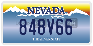 848V66 license plate in Nevada
