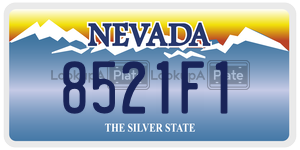 8521F1  license plate in NV