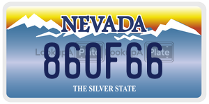860F66  license plate in NV