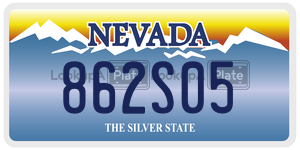862S05  license plate in NV