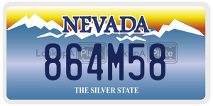 864M58  license plate in NV