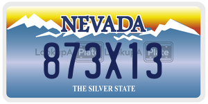 873X13  license plate in NV