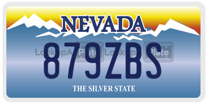 879ZBS  license plate in NV