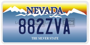 882ZVA  license plate in NV