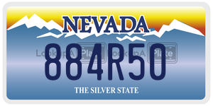 884R50 license plate in Nevada