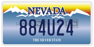 884U24  license plate in NV