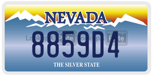 8859D4  license plate in NV