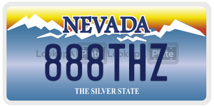 888THZ  license plate in NV