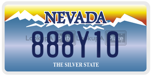 888Y10  license plate in NV