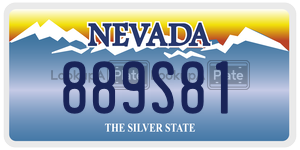 889S81  license plate in NV