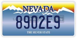 8902E9  license plate in NV