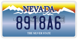 8918A6  license plate in NV