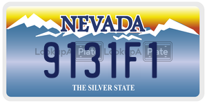 9131F1  license plate in NV