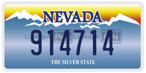 914714  license plate in NV