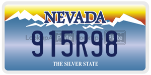 915R98  license plate in NV