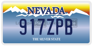 917ZPB  license plate in NV
