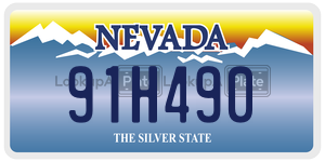 91H490  license plate in NV