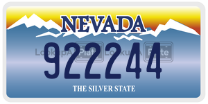 922244  license plate in NV