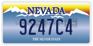 9247C4 license plate in Nevada
