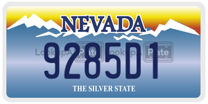 9285D1  license plate in NV