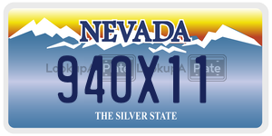 940X11  license plate in NV