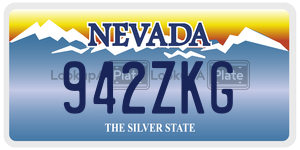 942ZKG  license plate in NV