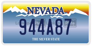 944A87 license plate in Nevada