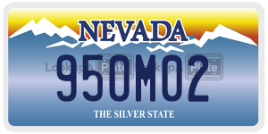 950M02 license plate in Nevada