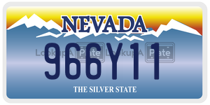 966Y11  license plate in NV