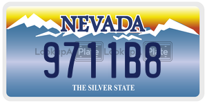9711B8  license plate in NV