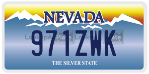 971ZWK license plate in Nevada