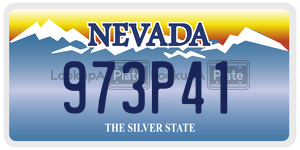 973P41  license plate in NV