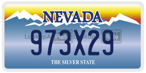 973X29  license plate in NV
