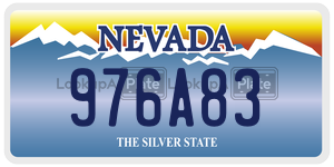 976A83  license plate in NV