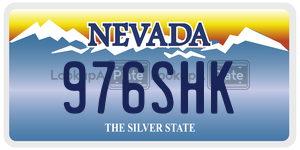 976SHK  license plate in NV