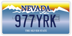 977YRK  license plate in NV