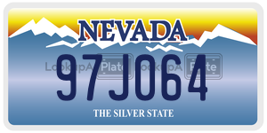 97J064  license plate in NV