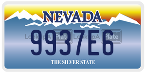 9937E6  license plate in NV