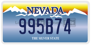 995B74  license plate in NV