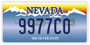 9977C0  license plate in NV