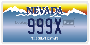 999X  license plate in NV