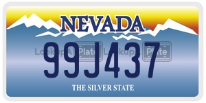99J437  license plate in NV