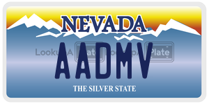 AADMV license plate in Nevada