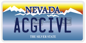 ACGCIVL license plate in Nevada
