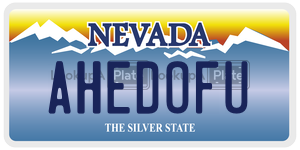 AHEDOFU  license plate in NV