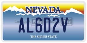 AL6D2V license plate in Nevada