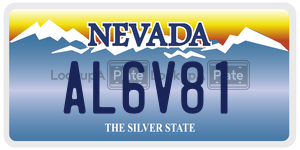 AL6V81  license plate in NV