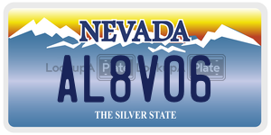 AL8V06  license plate in NV